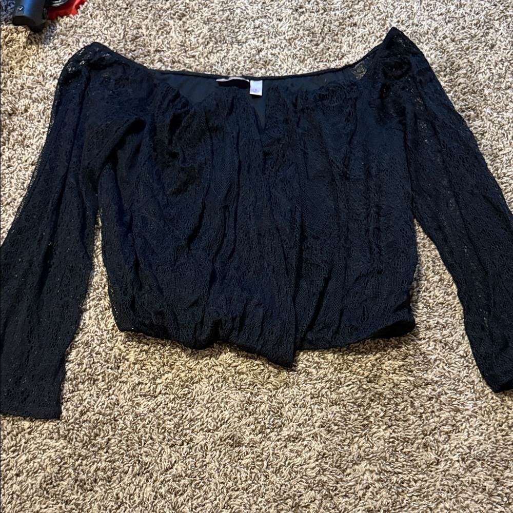 Willow Black Lace Blouse